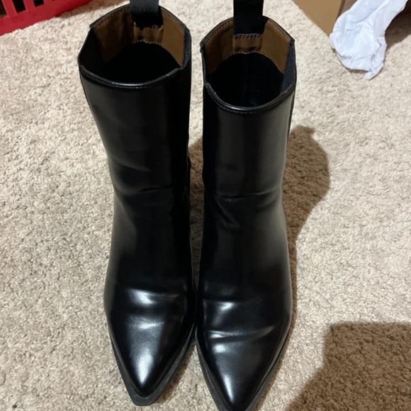 H&M Glossy Black Heeled Boots - Picture 2 of 5